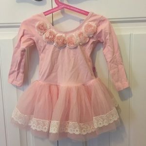 Pink Floral Kids Dress